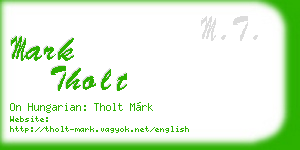 mark tholt business card